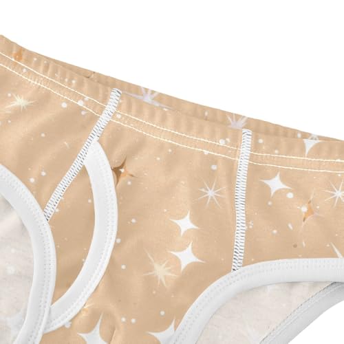 KLL Beige Sparkling Glitter Toddler Boys Comfort Nighttime Underwear Breathable Children Panties4