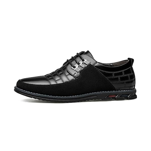 Men's Premium Leather Dress Shoes Comfort Business Casual Oxford Shoes Fashion Dress Sneakers Soft Loafers Derby Shoe for Office Working Walking Driving - Image 3