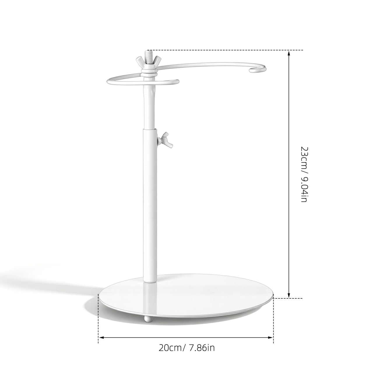 Luxshiny Espositore per bouquet in ferro, supporto per bouquet di fiori, supporto regolabile per bouquet da scrivania, supporto da tavolo per composizioni floreali da matrimonio, bianco