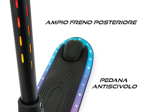 Trottinette à 3 roues pour enfants réglable légère avec LED