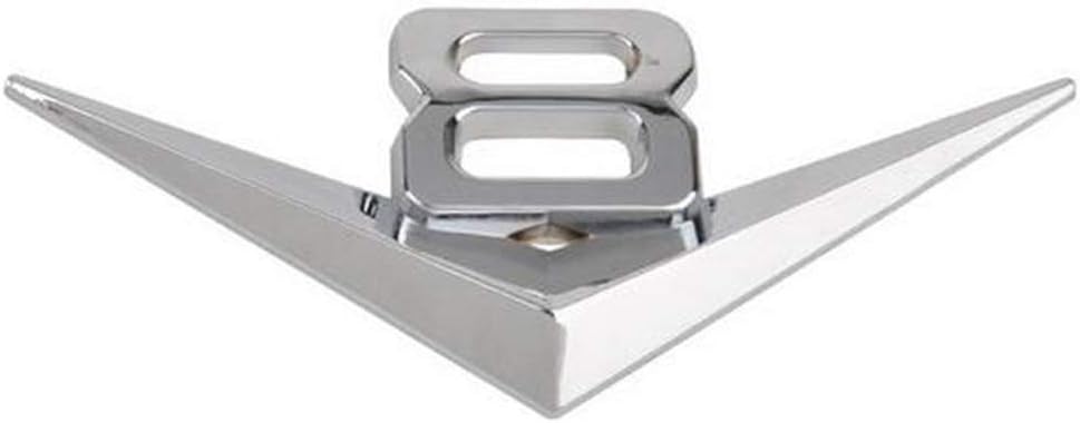 1Pcs 3D Metal V8 Engine Display Car Sticker Emblem Badge (Silver)