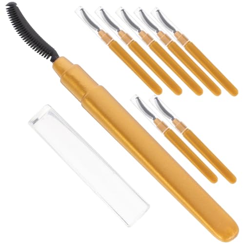 minkissy Travel Makeup Brushes Set 8pcs Eyelash Brush Soft Head Portable Mascara Tools for Eyeshadow