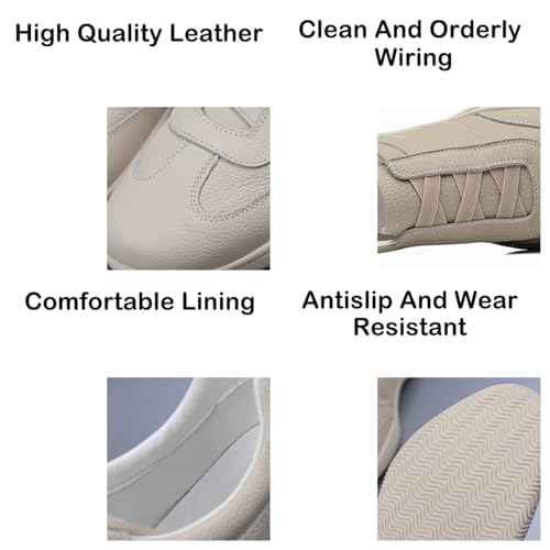 Men's Lightweight Leather Slip-On Fashion Sneakers Low Top Trending Comfortable Casual Walking Workout Retro Athletic Tennis Shoes2