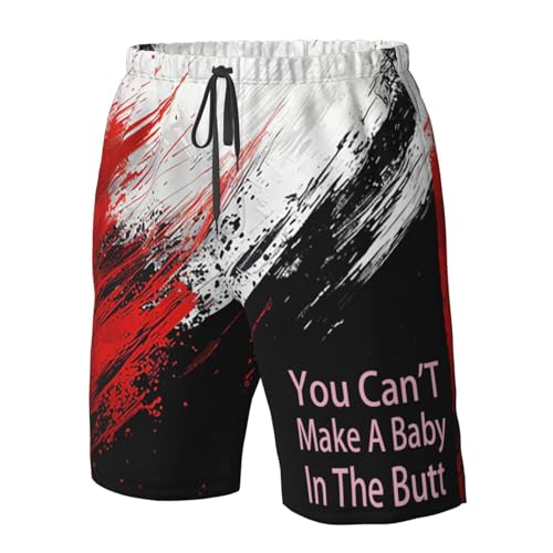Board Shorts,You Can't Make A Baby in The Butt Mens Swim Trunks,Quick Dry Beach Swim Shorts Swimwear with Pockets4