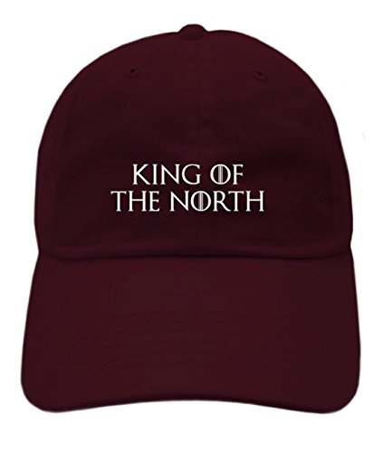 Game of Thrones Inspired King of The North Embroidered Dad Hat -Maroon