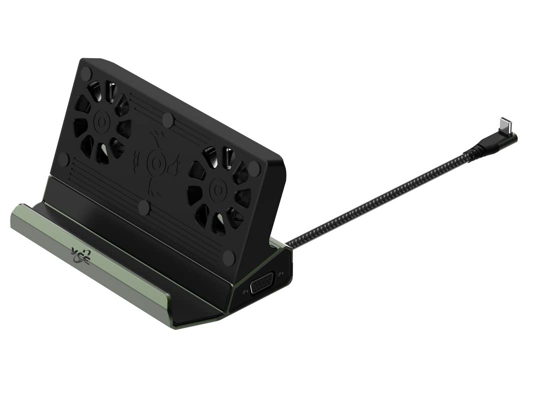 Estación de Acoplamiento multifunción Steam Deck Konsole Dockingstation 9 en 1 Dampfdeck Dockingstation, Steam Deck Base Dual Fan HDMI 2.0 (4K60Hz), Gigabit Ethernet, Puerto USB-C PD,