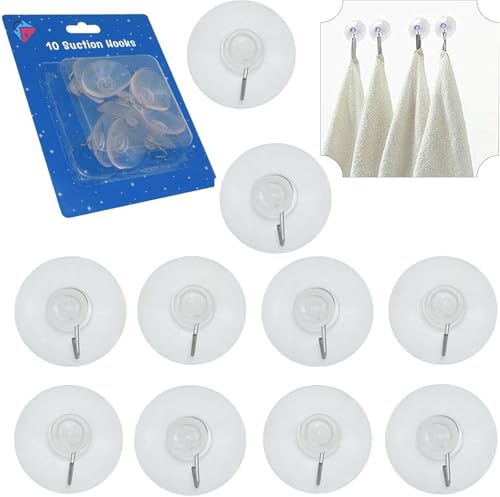 Srv hub 10x transparent suction hooks for christmas decorations