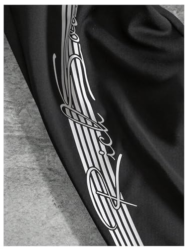 Men's 2 in 1 Wide Leg Baggy Sweatpants Y2k Drawstring Waist Track Pants with Pockets4