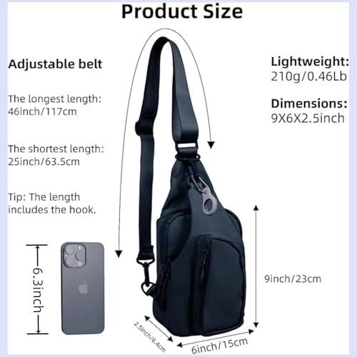 FREE ROCK Small Crossbody Bag For Women Mini Nylon Sling Bag Cross Body Bag Chest Bag For Outdoors Hiking Traveling3