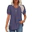Puff Sleeve/Purple Gray
