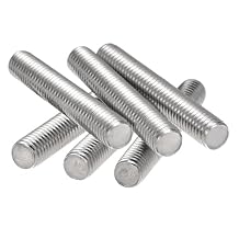 1/2"-13 Fully All Threaded Rod & Studs, 3" Length, 304 Stainless Steel Right Hand Thread Screw for Furniture Anchor Bolts, Clamps, Hangers and U-Bolts 6 Pack