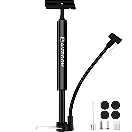 AMZOON Fahrradpumpe Luftpumpe Fahrrad Alle Ventile Mini Fahradpumbe Bicycle Cycle Pumpes Klein 120 PSI für Mountainbike BMX Rennrad Bike Pump