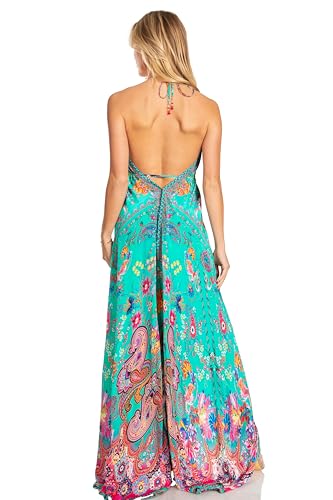 Image of Sakkas Lizi 2025 Womens Maxi High-Low Halter Handkerchief Long Dress Beach Party