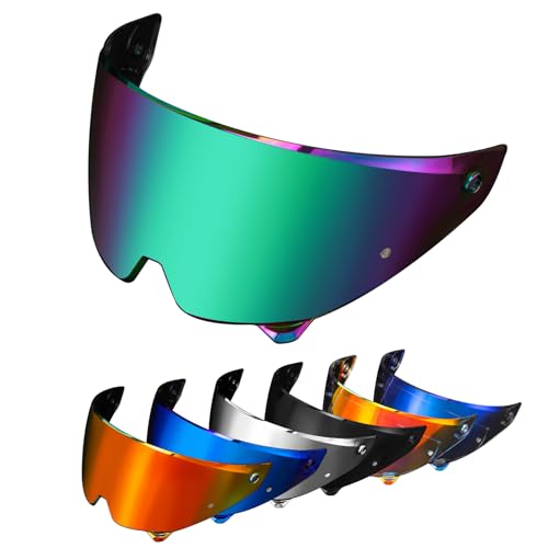 Image of PSLER Shatterproof Motorcycle Helmet Visor for Atlas 3.0 4.0,Color Green | Impact-Resistant ,UV400 Protection, Motorcycle Tinted Face Shield for Atlas 3.0 4.0,Visor Replacement
