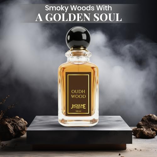 Image of JAQULINE USA Oudh Wood Perfume Premium Long Lasting EDP with Amber,Tonka & Vanilla - 100ml