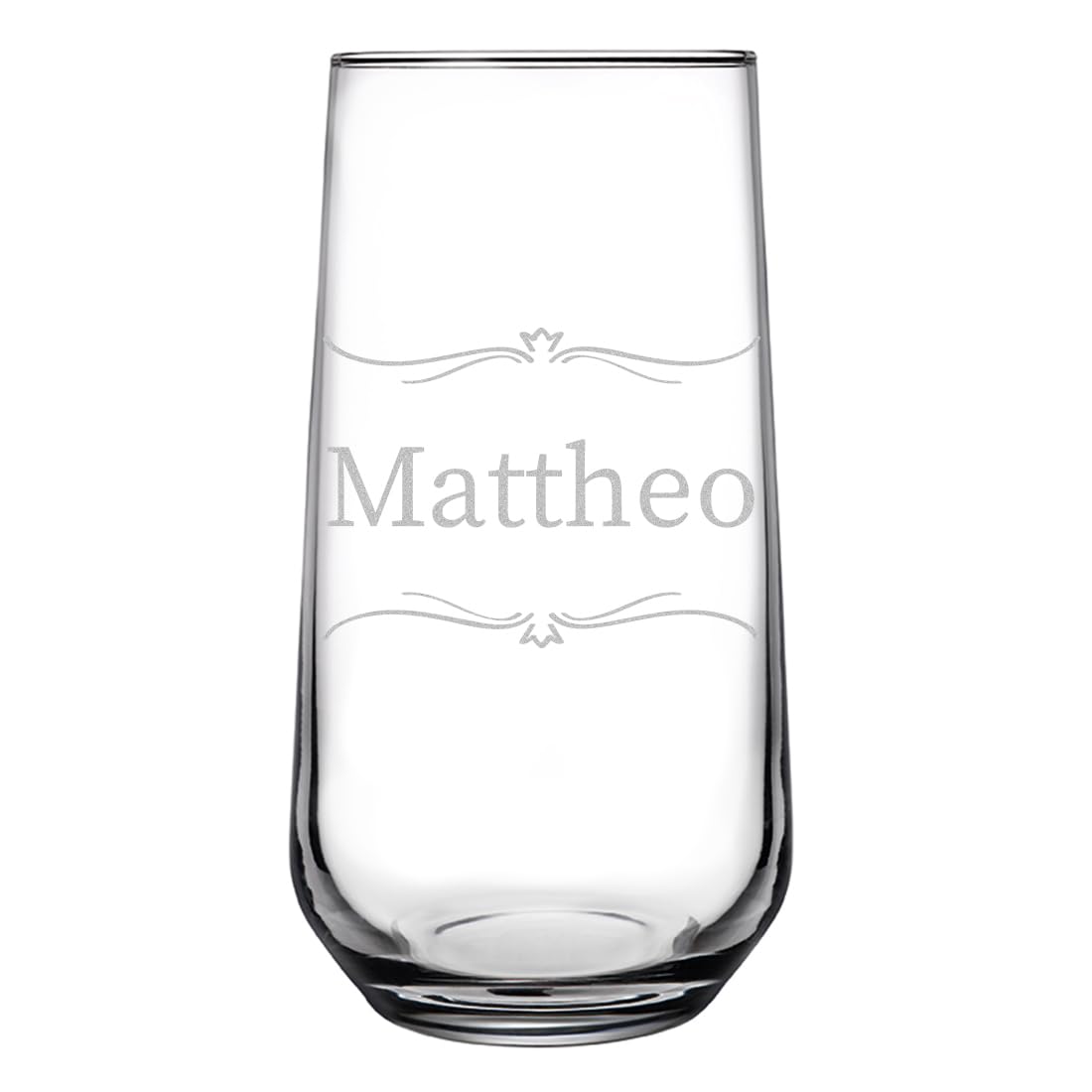 polar-effekt Longdrinkgläser 470 ml 6er-Set mit personalisierter Gravur - bleifreies Wasser-Trinkglas - Lasergravur mit Namen - für Cocktails, Drinks, Wasser und Saft