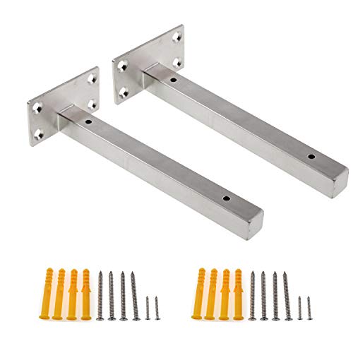 Ulifestar 0575SI Heavy Duty Shelf Brackets,Ulifestar Floating Shelf Brackets,Wall Mounted Decorative Shelving Shelf Supports Wall Hanging Bracket With Screws,Hardware Brace For Diy Home Storage 2 Pack  cover