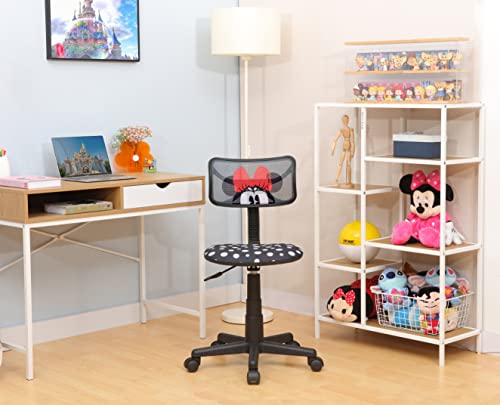 Image of Disney Minnie Mouse Adjustable Swivel Mesh Rolling Desk Chair, for Kids, Teens and Adults