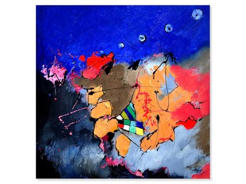 Hexoa Tableau Abstrait Jeu de Couleurs Alu - Made in France