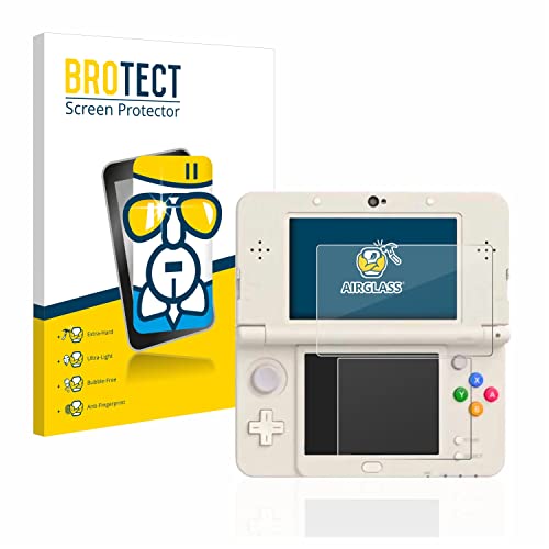 BROTECT Schutzglas für Nintendo New 3DS Schutzfolie Panzer Folie Glas Displayschutz [Extrem Kratzfest 9H, Anti-Fingerprint, Ultra-Transparent]