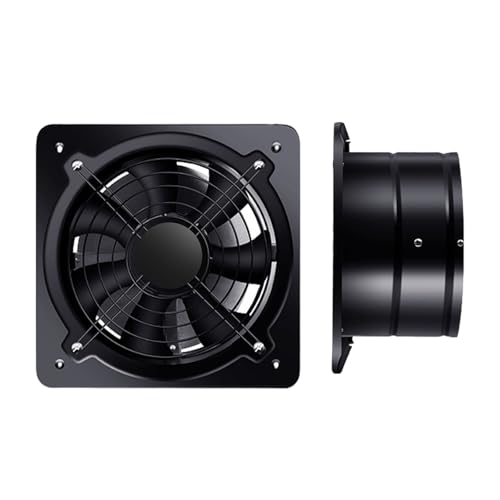 WIYETY Ventilador extractor con interruptor: ventilador de baño de metal industrial, silencioso, 600 m³/h, 6 pulgadas, potente ventilador de pared, para cocina, baño y sótano, 160 mm