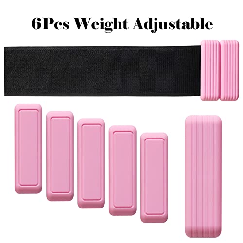 Ahpagoo-Wrist-Weights-Strength-Training-Velcro-Wearable-for-Womens-Wrist-Ankle-Weights-Silicone-Bracelet-Size-Adjustable-Yoga-Pilates-Indoor-Aerobic-Exercise-Equipment-2-lb