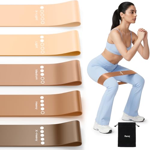 Image of Resistance Bands for Working Out, 5-Pack Elastic Exercise Bands for Strength Training, Stretching, Workout; Home Gym Equipment for Women Men, Pilates Yoga Physical Therapy, Leg Glute Arm Exercise Kit