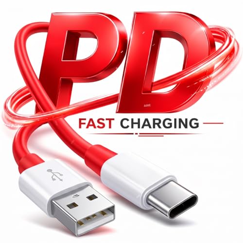 Image of 100w Type C to USB Cable | Compatible with with 13 /13R /13S /12R /11R /10R /10T /10 /10 Pro /9 /9 Pro /8 /8 Pro /7 Pro /7T Pro /Nord /CE 3 Lite | Nord Power 5G Delivery for SuperVOOC | Original Ultra-Fast Charging