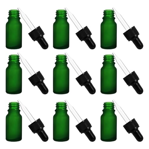 Beaupretty 10 Botellas De Vidrio Esmerilado Botellas Flexibles para Aceites Esenciales Botellas De Viaje con Gotero Botellas para Líquidos Botellas para Subenvases Botellas De Vidrio