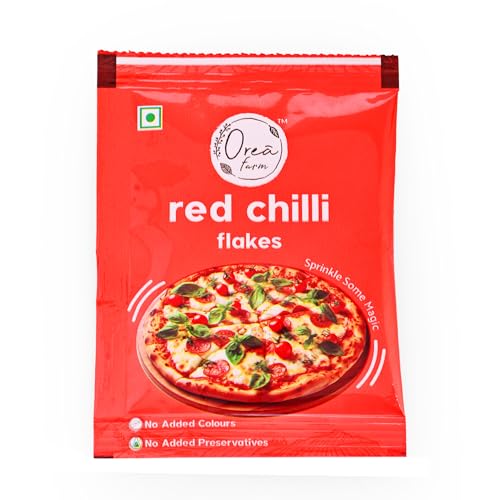 Image of Orea Farm Chilli Flakes and Oregano Combo - 15 x 10g Oregano Pizza Seasoning & 15 x 7g Chilli Flakes Sachets - Perfect for Pizzas, Pastas, and More - Bold Flavor Enhancer for Culinary Delights