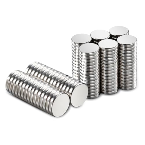 Image of DIYMAG 120Pcs Refrigerator Magnets 10x2mm Premium Brushed Nickel Small Round Cylinder Fridge Magnet, Perfect to use as Office Magnets, Dry Erase Board Magnetic pins, Whiteboard, Map Pins