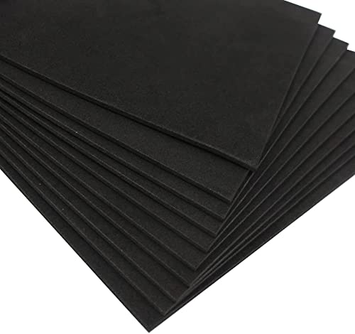 6Pcs Foam Sheets Self Adhesive- 3mm Thick- 300mm x200mm Floor Protector Pads Furniture Pads Non-Slip Thick Closed Cell Foam Neoprene Rubber Sheets Pads Insulation Anti Vibratio