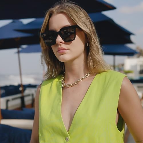 Large Square Sunglasses Trendy Polarized Sunglasses for Women Men Classic Retro Style UV400 Protection2