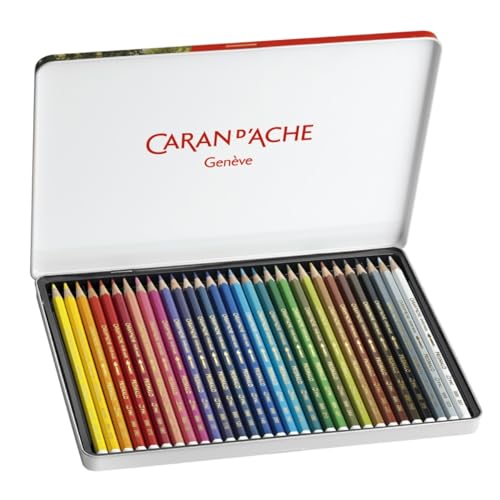 Caran D'Ache Prismalo Aquarelle Coloured Water-soluble Pencil (Pack of 30)