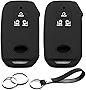 INFIPAR 2pcs Compatible with 2022 Kia Carnival Smart 6 7 Buttons Silicone FOB Key Case Cover Protector Keyless Entry Remote Holder