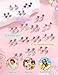 CASSIECA 16 Pairs Hypoallergenic Screw Back Earrings for Women Girls 316L Stainless Steel CZ Pearl Ball Heart Flower Screwback Flat Back Stud Earrings Jewelry Gift Women Girl Multicolored