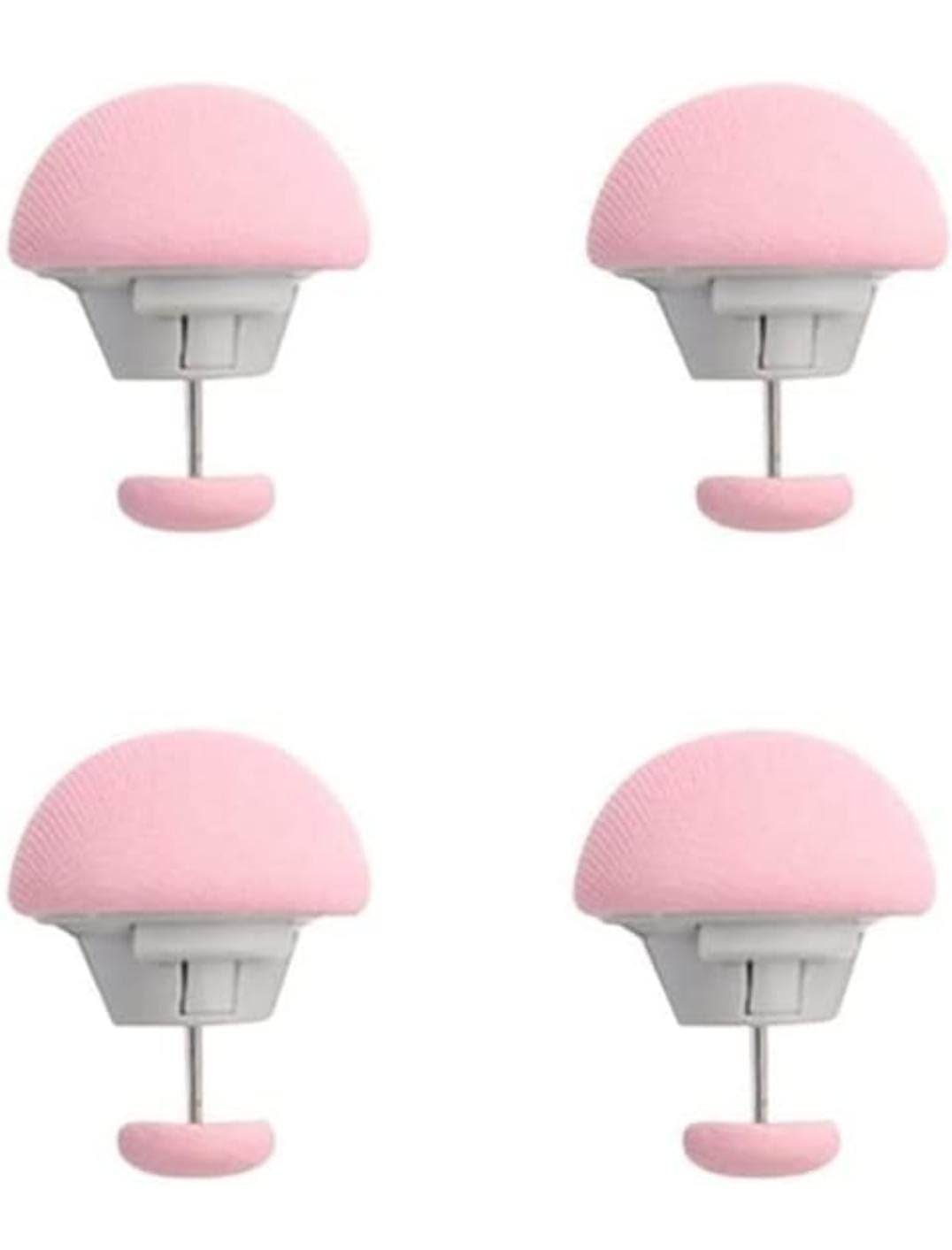 Shipnetic Cotton Mushroom Shape Duvet Clips, Non-Slip Cover Fixator, Comforter Quilt Holder with One-Key Unlock for Blanket Bed Sheet Curtain Socks Mattress Covers Pack of 4- Pink