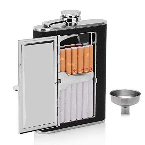 Pitillera Acero Inoxidable Retro - Para 20 Cigarrillos Plateado
