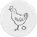 Azeeda 2 x 38mm 'Poule et œuf' Boutons de Badge (BB00061420)