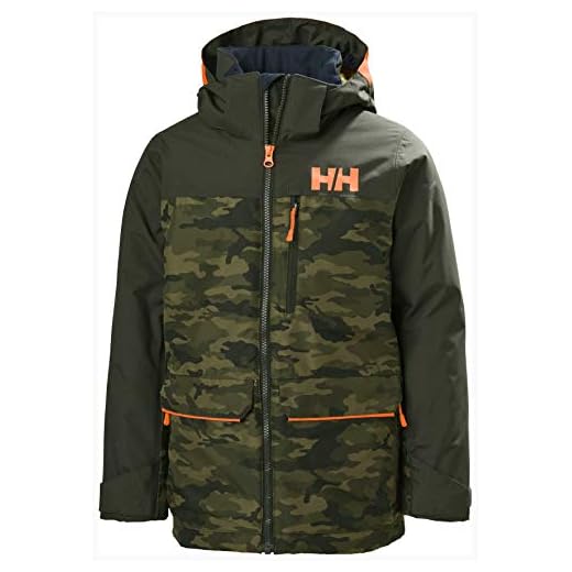 Helly-Hansen Juniors Tornado Waterproof Ski Jacket, 468 Olive AOP, Size 16