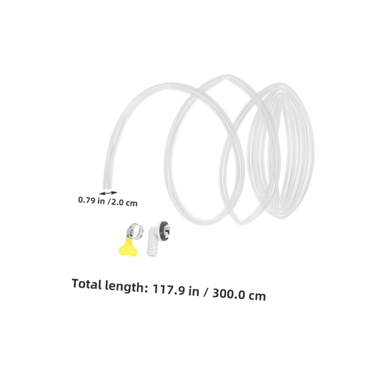 Tubo Scarico Condensa Condizionatore 2pezzi 10ft con Raccordo | Atmosfera Estiva, Pvc e Acciaio Inossidabile, Adattatore di Scarico per Unità Domestiche e Scarico Esterno