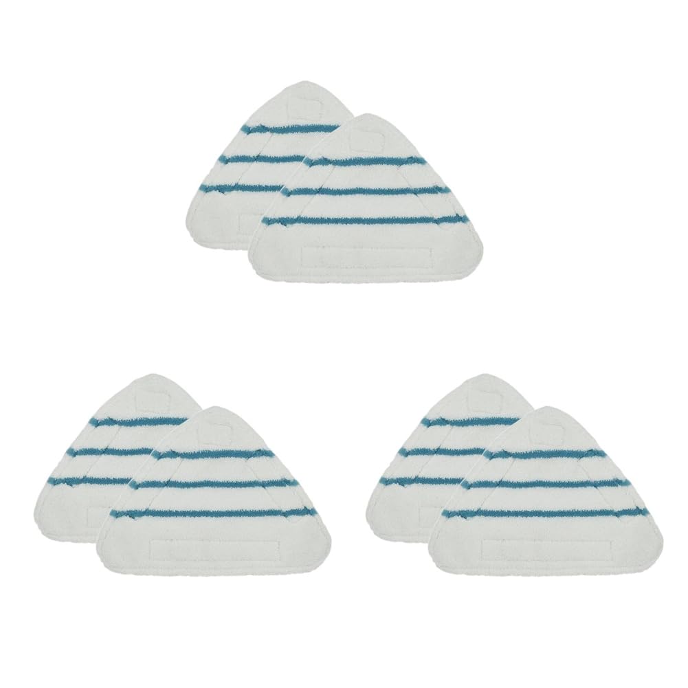 Hndhbfgrt 6Pcs Steam Mop Replacement Pads Triangle Washable Cloth Microfiber Steam Mop Pads Mop Head Pad Steam Mop Replacement