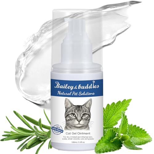 Bailey & Buddies Natural Cat Skin Ointment Soothing Relief for Dry Itchy Skin Hot Spots Eczema & Allergies Omega-Enriched Formula with Apple Cider Vinegar Gentle on Sensitive Skin
