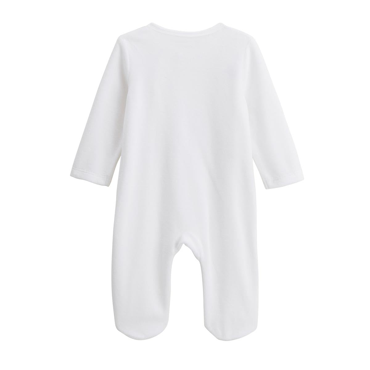 Petit Béguin - Lot de 2 pyjamas bébé en velours ouverture zippée Perle