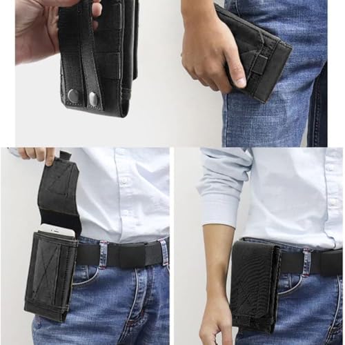 COYUN Universal Gürtel Tasche Holster,Outdoor Handytasche Hülle,Black Army Camo Molle Tasche für Handy Gürteltasche Holster Cover Case Größe L