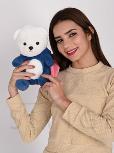 Image of SIVIGE Blue Premium Soft Quality Lovable Huggable Soft Toy, Plush Teddy Bear, Elegant Soft Plush Toy for Babies, Great Birthday Gift for Girls&Boys for Valentine Special 30 CM