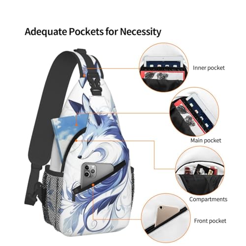 Image of Crossbody Bag Elegant-Fox Sling Bag Backpack Chest Bags Shoulder Bag for Women Men