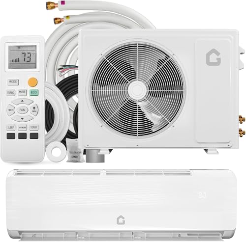 Image of Garvee 12000 BTU Mini Split AC /Heating System, 19 SEER2 Inverter Split System Air Conditioners, Ductless Wall Mount Heat Pump, AC Unit Cool Up to 750 Sq. Ft, Installation Kits, 230V