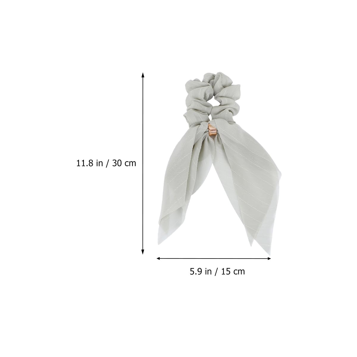 FRCOLOR Green Scarf Hair Ties Chiffon Hair Scarf with Long Ribbon Scrunchies Bowknot Ponytail Holder for Women Girls - Image 3