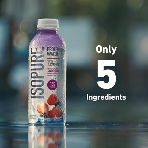 Image of Isopure Clear Protein Water with Electrolytes Mixed Berry 20 oz, 12ct